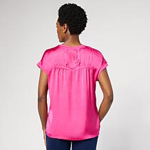 DG2 by Diane Gilman Mixed Media Dolman Sleeve Tee