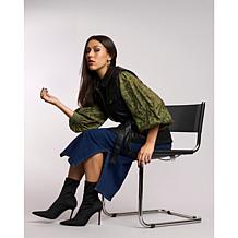 DG2 by
Diane Gilman Mixed Media Knit Top with Floral Burnout Sleeve