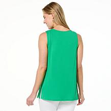 DG2 by Diane Gilman Mixed Media Lace Tank