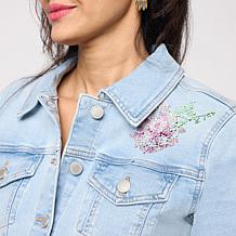 DG2 by Diane Gilman New Classic Stretch Crystal Embellished Jacket