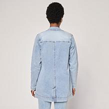 DG2 by Diane Gilman New Classic Stretch Denim City Coat