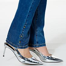 DG2 by Diane Gilman New Classic Stretch Denim Embellished Jean