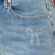 DG2 by Diane Gilman New Classic Stretch Denim Embellished Skinny Jean