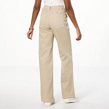 DG2 by Diane Gilman New Classic Stretch Denim Pull-On Wide-Leg Jean
