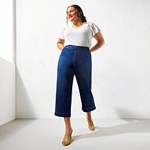 DG2 by Diane Gilman New Classic Stretch Denim Straight Leg Crop Jean