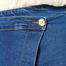 DG2 by Diane Gilman New Classic Stretch Denim Wrap Skirt