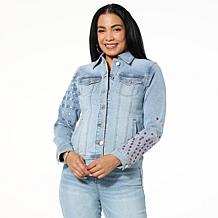 DG2 by Diane Gilman New Classic Stretch Embellished Americana Jacket