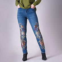 DG2 by Diane Gilman New Classic Stretch Embellished Skinny Jean