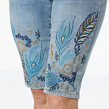 DG2 by Diane Gilman New Classic Stretch Embroidered Bermuda Short