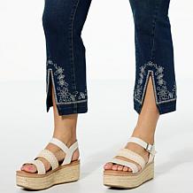 DG2 by Diane Gilman New Classic Stretch Embroidered Crop Bootcut Jean