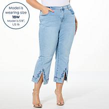 DG2 by Diane Gilman New Classic Stretch Embroidered Crop Bootcut Jean