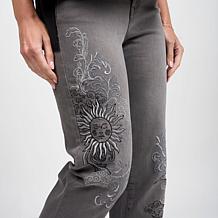 DG2 by Diane Gilman New Classic Stretch Embroidered Girlfriend Jean