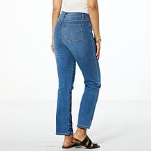 DG2 by Diane Gilman New Classic Stretch Embroidered Straight-Leg Jean