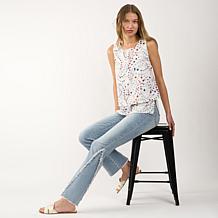 DG2 by Diane Gilman New Classic Stretch Frayed Seam Bootcut Jean