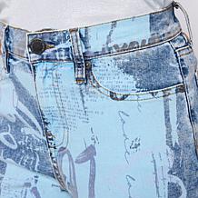 DG2 by Diane Gilman New Classic Stretch Graffiti Print Skinny Jean