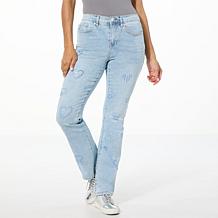 DG2 by Diane Gilman New Classic Stretch Heart-Embellished Bootcut Jean