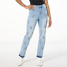 DG2 by Diane Gilman New Classic Stretch Legacy Crystal Heart Jean