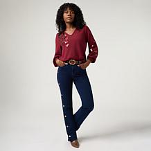 DG2 by Diane Gilman Paillette Embellished Top