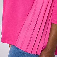 DG2 by Diane Gilman Pleated Back Swing Knit Top