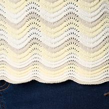DG2 by Diane Gilman Scalloped Edge Short Sleeve Sweater