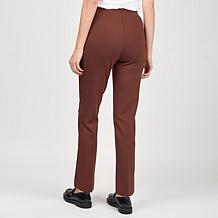 DG2 by Diane Gilman Seamed Slim Straight-Leg Ponte Knit Pant