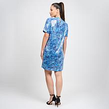 DG2 by Diane Gilman Sequin Knit Short-Sleeve T-shirt Dress