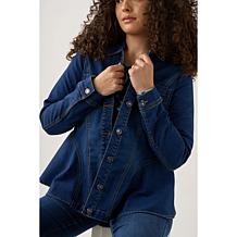 DG2 by Diane Gilman Soft & Sleek Fit-and-Flare Denim Jacket