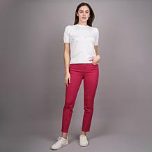 DG2 by Diane Gilman SoftEase Bow Embellished Puff Sleeve Sweater