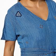 DG2 by Diane Gilman Split-Sleeve Embroidered Dress