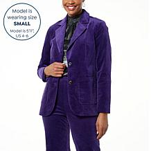DG2 by Diane Gilman Stretch Velvet Blazer