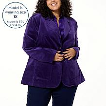 DG2 by Diane Gilman Stretch Velvet Blazer