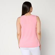 DG2 by Diane Gilman U-Neck Sequined Easy Tank