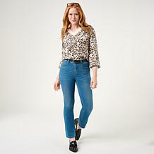 DG2 by Diane Gilman Virtual Stretch Denim Baby Bootcut 5-Pocket Jean