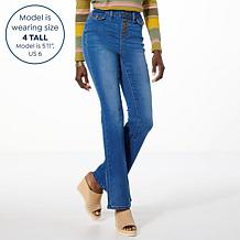 DG2 by Diane Gilman Virtual Stretch Denim Button Fly Bootcut Jean