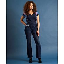 DG2 by Diane Gilman Virtual Stretch Denim Comfort Waist Bootcut Jean