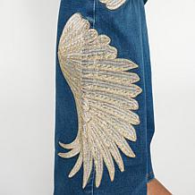 DG2 New Classic Stretch Diamond Embroidered Bootcut Jean