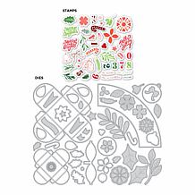 Diamond Press 12" Paper Wreath Stamp and Die Kit