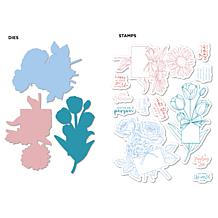 Diamond Press Beautiful Bouquets Stamp and Die Kit