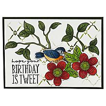 Diamond Press Birds of a Feather Stamp, Die and Stencil Kit