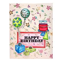 Diamond Press Birthday or Floral Cling Rubber Stamp Kit