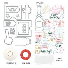Diamond Press Celebration Pop-Up Card Stamp and Die Kit