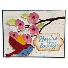 Diamond Press Cherry Blossom Stamp, Die & Stencil Kit