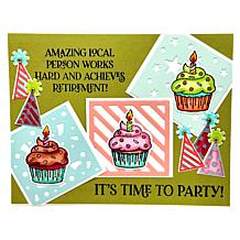 Diamond Press Exciting News Stamp, Die and Stencil Kit