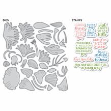 Diamond Press Floral Stems Stamp and Die Kit