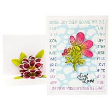 Diamond Press Heart Flowers Stamp and Die Pop-Up Card Kit