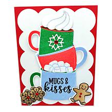 Diamond Press Holiday Mugs Stamp, Die and Stencil Set