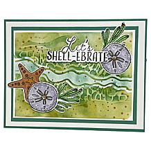Diamond Press Let's Shell-ebrate Stamp, Die and Stencil Set