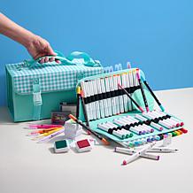 Diamond Press Mega Marker and Ink Kit w/Black Gingham Storage Bag AS