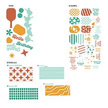 Diamond Press Pickleball Pals Stamp, Die and Stencil Set