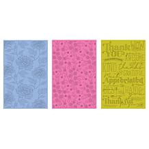 Diamond Press Thank You 3D Embossing Folders - Set of 3